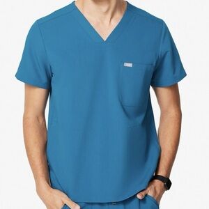 Figs Alps Blue Scrub Top